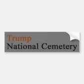 Nationaal kerkhof voor Trump — donkergrijs-Oranje Bumpersticker (Voorkant)