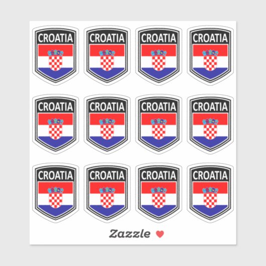 Nationaal - Kroatië Sticker (Vel)