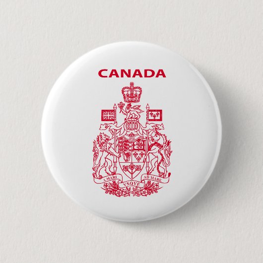 Nationaal logo van Canada Ronde Button 5,7 Cm (Voorkant)