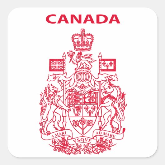 Nationaal logo van Canada Vierkante Sticker (Voorkant)