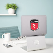 Nationaal - Mannin Sticker (Laptop op bureau)