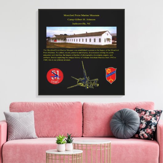 NATIONAAL MARINIERSMUSEUM MONTFORD POINT CANVAS AFDRUK (Insitu (Woonkamer))