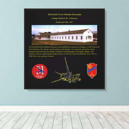 NATIONAAL MARINIERSMUSEUM MONTFORD POINT CANVAS AFDRUK (Insitu (Houten vloer))