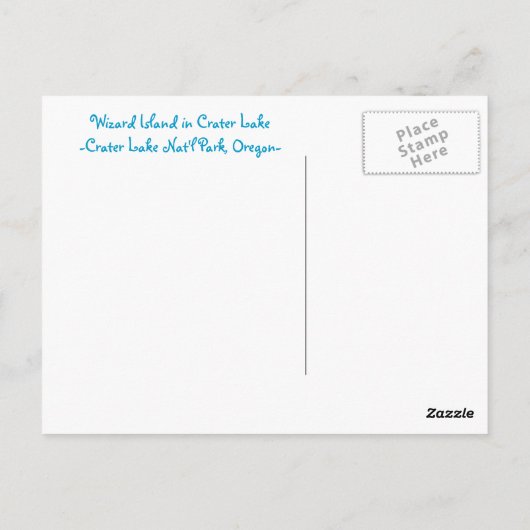 Nationaal meer van het krater ... briefkaart (Achterkant)