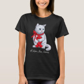 Nationaal middel Abuse Awareness Month Red Ribbo T-shirt (Voorkant)