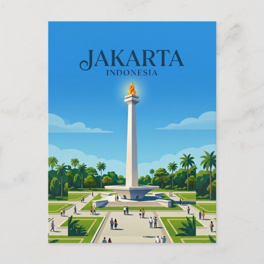 Nationaal Monument (Monas) Indonesië Briefkaart (Voorkant)