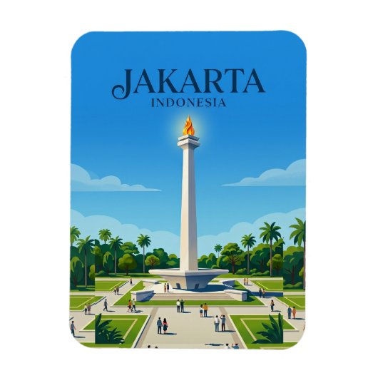 Nationaal Monument (Monas) Indonesië Magneet (Verticaal)
