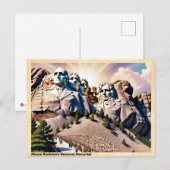 Nationaal Monument Mount Rushmore Antiek Briefkaart (Voorkant / Achterkant)