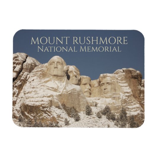 Nationaal Monument Mount Rushmore, Wintersneeuw Magneet (Horizontaal)