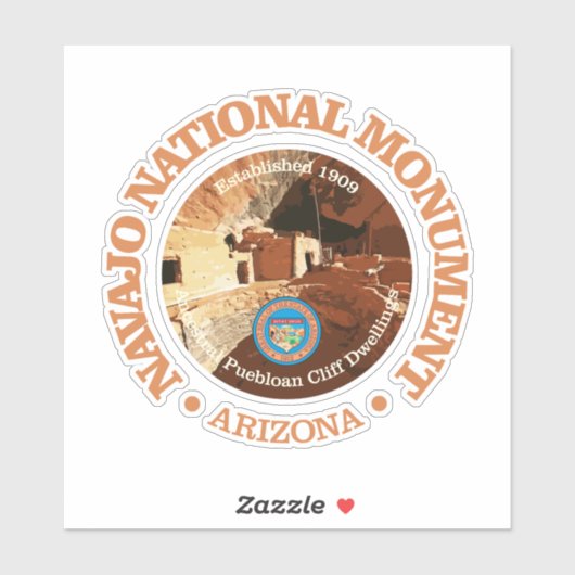 Nationaal Monument Navajo (NM) Sticker (Vel)
