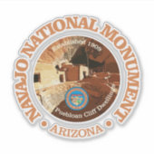 Nationaal Monument Navajo (NM) Sticker (Voorkant)