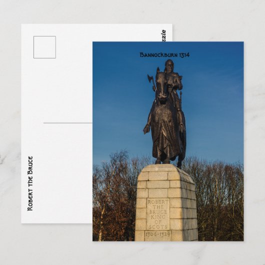 Nationaal monument Robert van het Bruce-standbeeld Briefkaart (Voorkant / Achterkant)