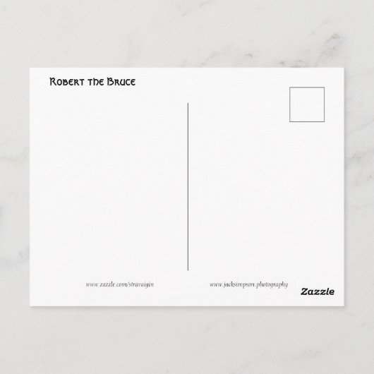 Nationaal monument Robert van het Bruce-standbeeld Briefkaart (Achterkant)