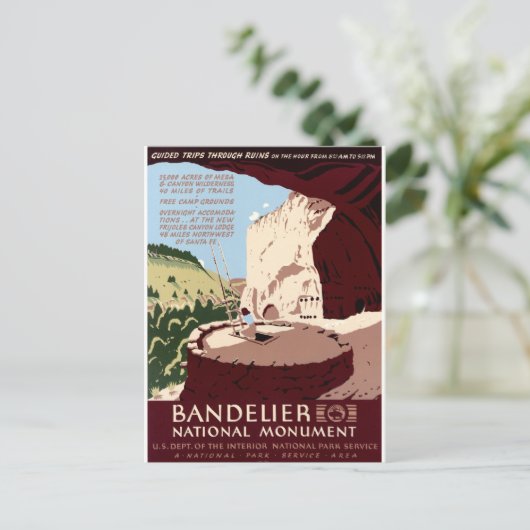 Nationaal monument van Bandelier Briefkaart (Staand voorkant)