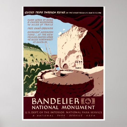 Nationaal monument van Bandelier Poster (Voorkant)