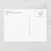 Nationaal Monument van de evenementenheuvel, Brief Briefkaart (Achterkant)