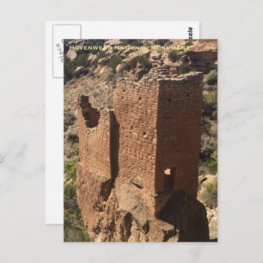 Nationaal monument van Hovenweep Briefkaart (Voorkant / Achterkant)