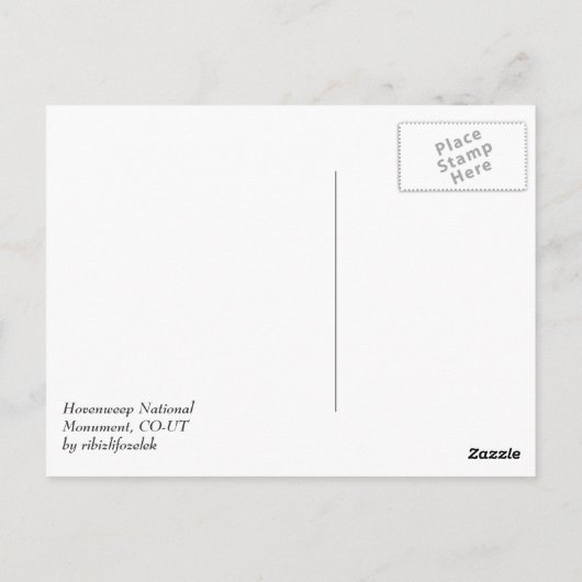 Nationaal monument van Hovenweep Briefkaart (Achterkant)