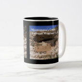 Nationaal monument van Montezuma's Castle Tweekleurige Koffiemok (Voorkant rechts)