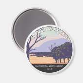 Nationaal monument voor Capulin Volcano in New Mex Magneet (Voorkant / Achterkant)