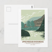 Nationaal monument voor de rivier de Missouri Briefkaart (Voorkant / Achterkant)