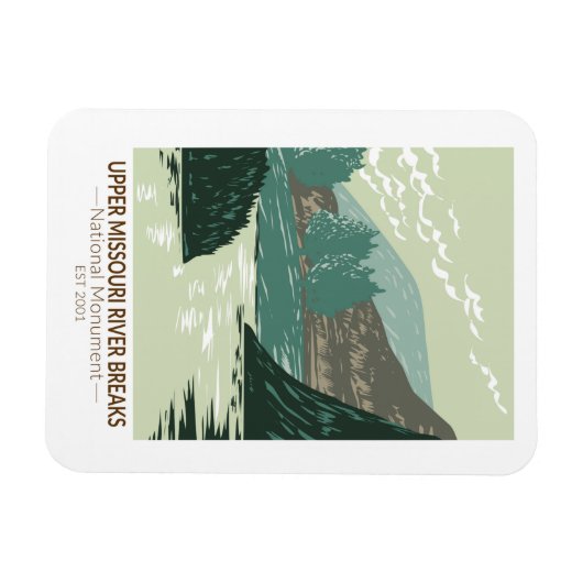 Nationaal monument voor de rivier de Missouri Magneet (Horizontaal)