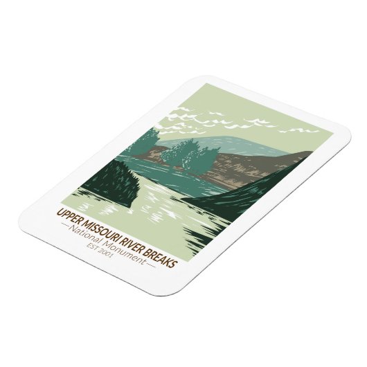 Nationaal monument voor de rivier de Missouri Magneet (Linkerzijde)