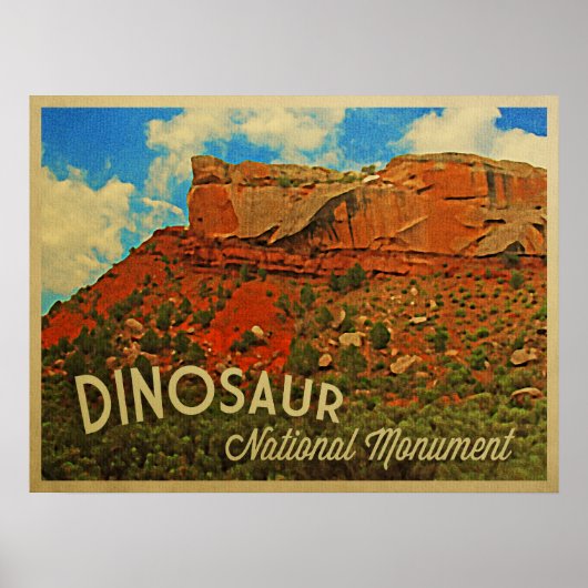 Nationaal monument voor Dinosaur Poster (Voorkant)