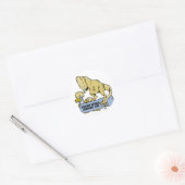 Nationaal monument voor Dinosaur Ronde Sticker (Envelop)