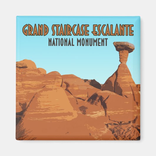 Nationaal monument voor Grand Staircase Escalante Magneet (Voorkant)