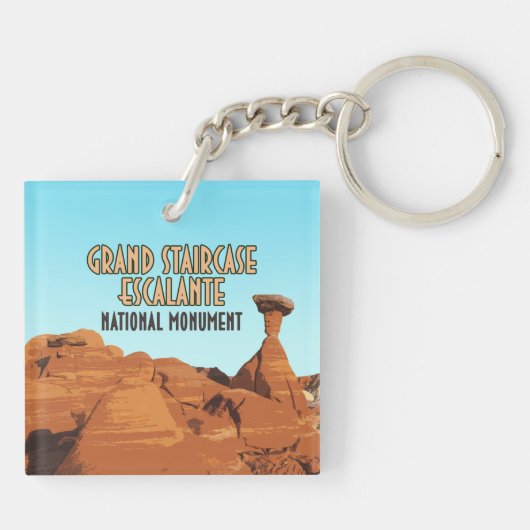 Nationaal monument voor Grand Staircase Escalante Sleutelhanger (Achterkant)
