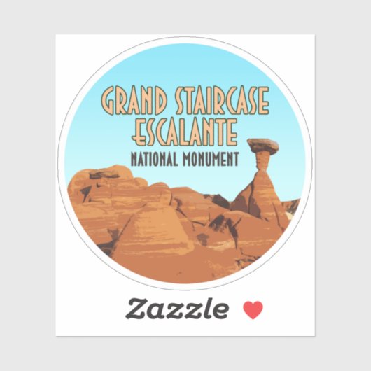 Nationaal monument voor Grand Staircase Escalante Sticker (Vel)
