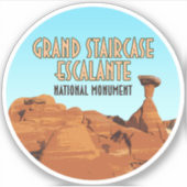 Nationaal monument voor Grand Staircase Escalante Sticker (Voorkant)