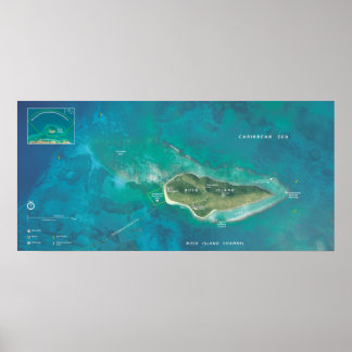 Nationaal Monument voor het rif van Buck Island Poster