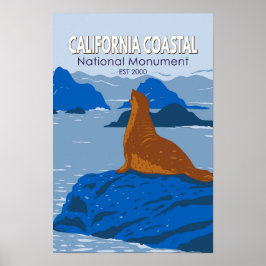 Nationaal monument voor kustbewoners van Californi Poster
