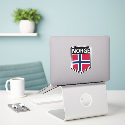 Nationaal - Norge Sticker (Laptop op bureau)