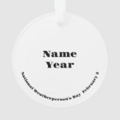 Nationaal Ornament op de Dag van de Weatherperson  (achterkant)