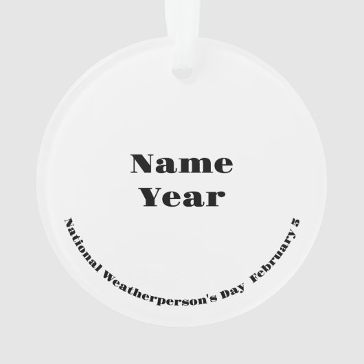 Nationaal Ornament op de Dag van de Weatherperson  (achterkant)