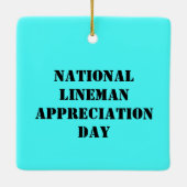 Nationaal Ornament van Lineman Appreciation Day (Achterkant)