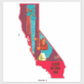 Nationaal Park 1938 Funny Bigfoot Hiding Sequoia Sticker (Vel)