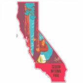 Nationaal Park 1938 Funny Bigfoot Hiding Sequoia Sticker (Voorkant)