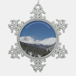 Nationaal Park 2 van de Rocky Mountain Tin Sneeuwvlok Ornament