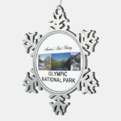 Nationaal park ABH Tin Sneeuwvlok Ornament (Rechts)