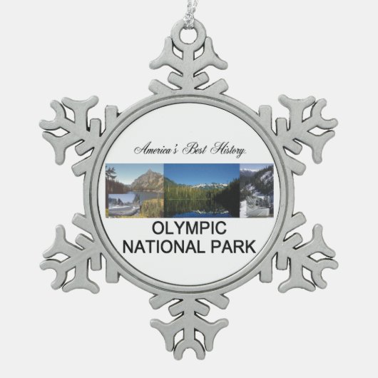 Nationaal park ABH Tin Sneeuwvlok Ornament (Voorkant)
