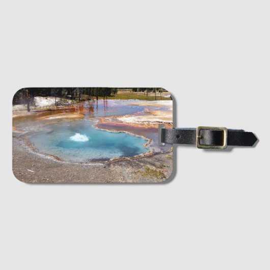 Nationaal park Abyss Pool Hot Springs Yellowstone Bagagelabel (Voorkant (horizontaal))