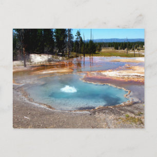 Nationaal park Abyss Pool Hot Springs Yellowstone Briefkaart