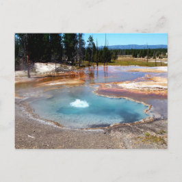 Nationaal park Abyss Pool Hot Springs Yellowstone Briefkaart