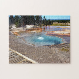 Nationaal park Abyss Pool Hot Springs Yellowstone Legpuzzel