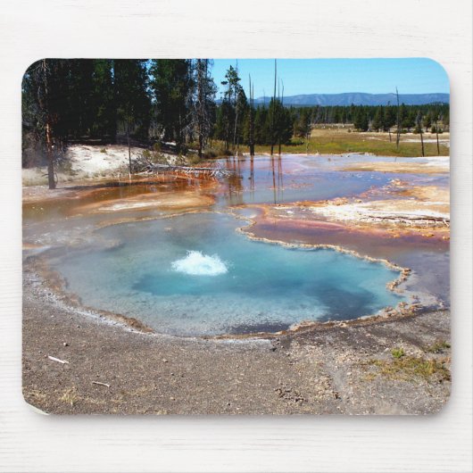 Nationaal park Abyss Pool Hot Springs Yellowstone Muismat (Voorkant)