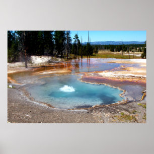 Nationaal park Abyss Pool Hot Springs Yellowstone Poster